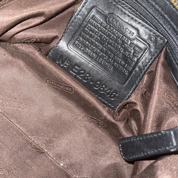 Vintage Coach 9846 Black Leather Legacy West Mini Market Purse Small Tote - Picture 6 of 6